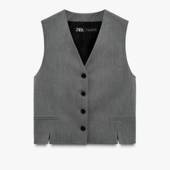 ZARA VEST WITH SLITS - Picture 1 of 11